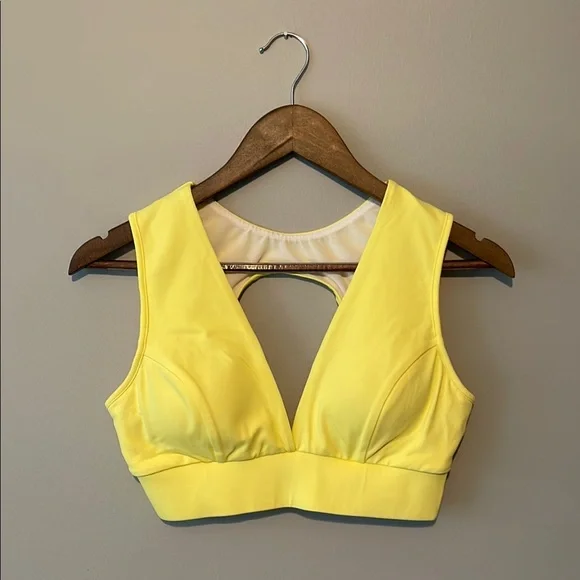 Michi Yellow Cutout Longline Sports Bra - EUC - Picture 1 of 4
